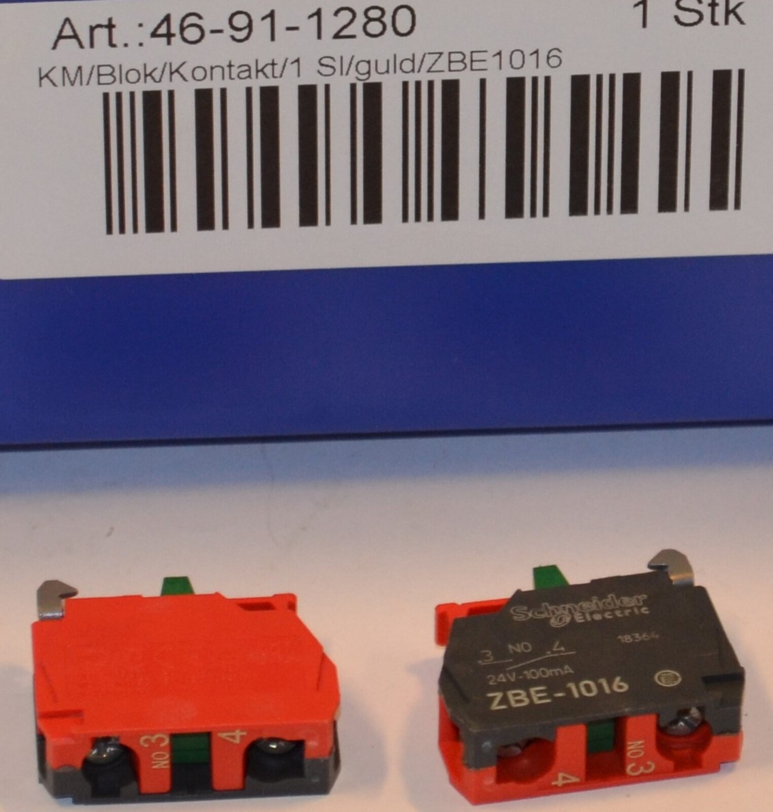 KM/Blok/Contact/1 End/yellow/ZBE1016